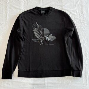 Armani Exchange Men's S Black Crew Neck Eagle Sweatshirt NEW
